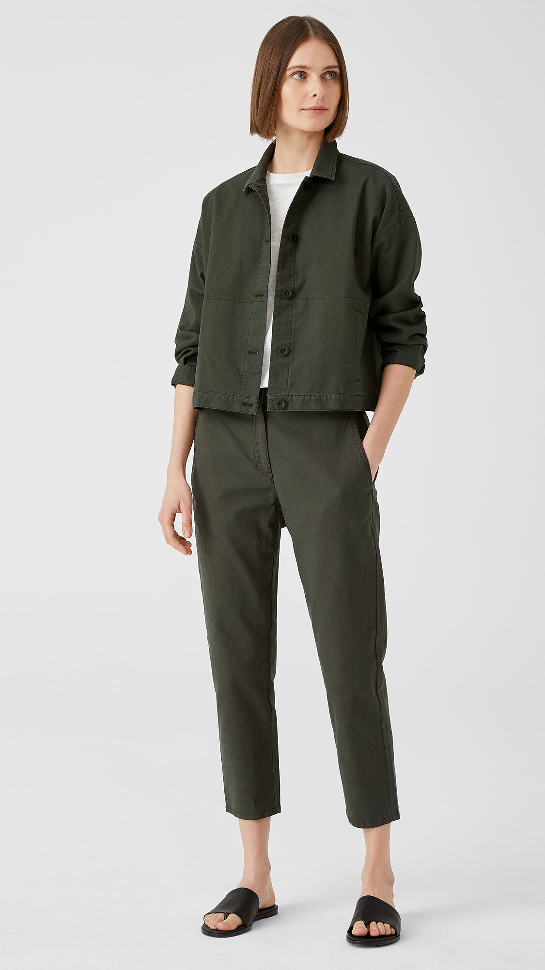 Eileen fisher tapered ankle pant online