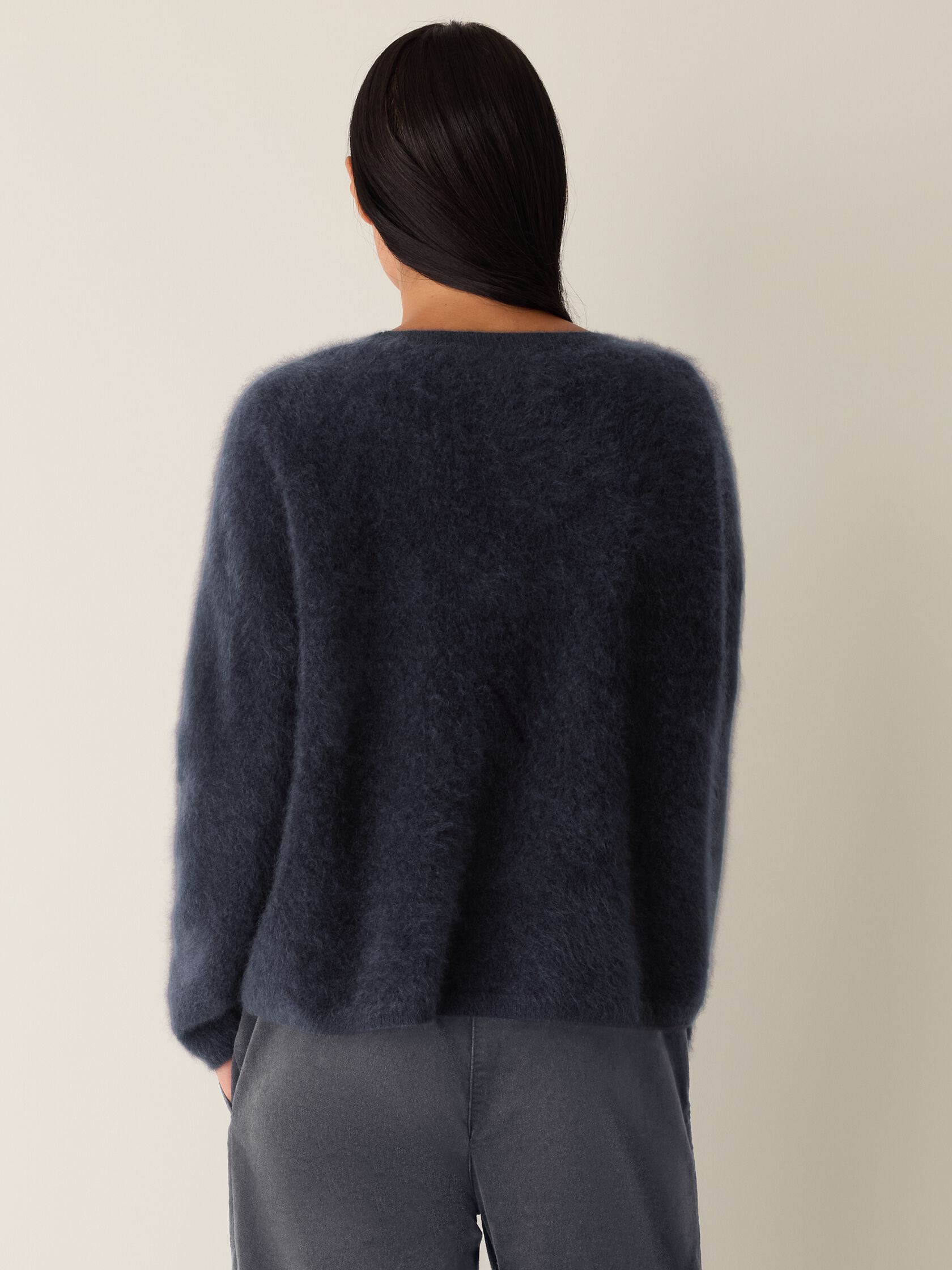 Cashmere Fluff Crew Neck Top
