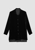 Velvet Classic Collar Long Shirt