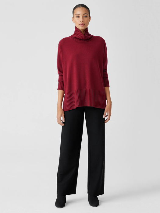 Merino Jersey Turtleneck in Regenerative Wool