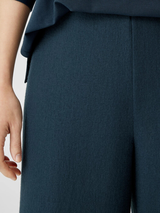 Boiled Wool Jersey Wide-Leg Pant