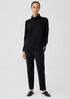 Peruvian Organic Cotton Crimp Turtleneck Top