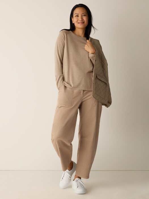 Superfine Merino Crew Neck Top in Regenerative Wool