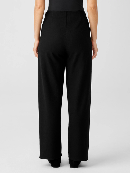 Boiled Wool Jersey Straight Pant