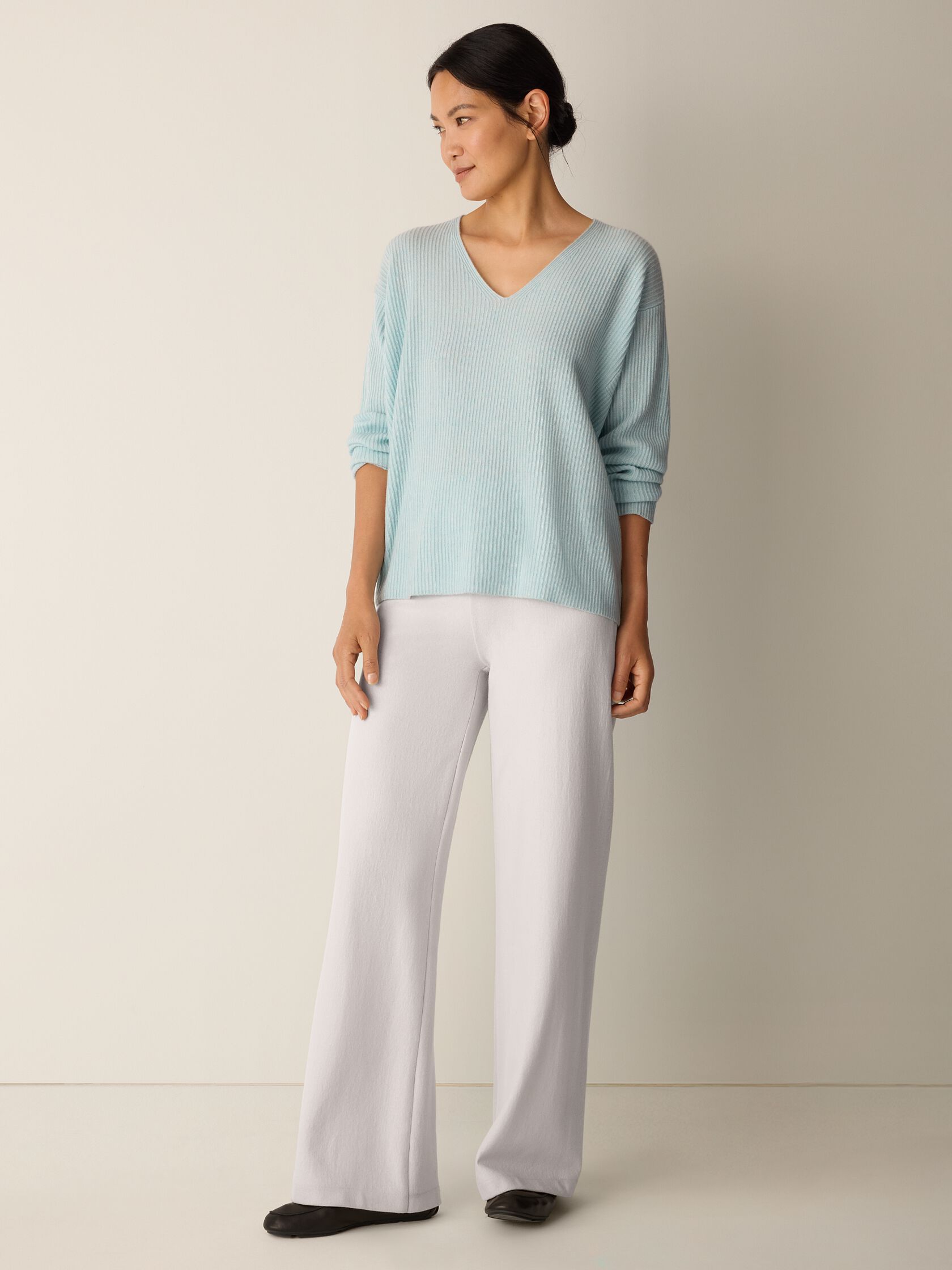 Italian Cashmere V-Neck Top