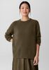 Cashmere Silk Boucle Bliss Crew Neck Long Top