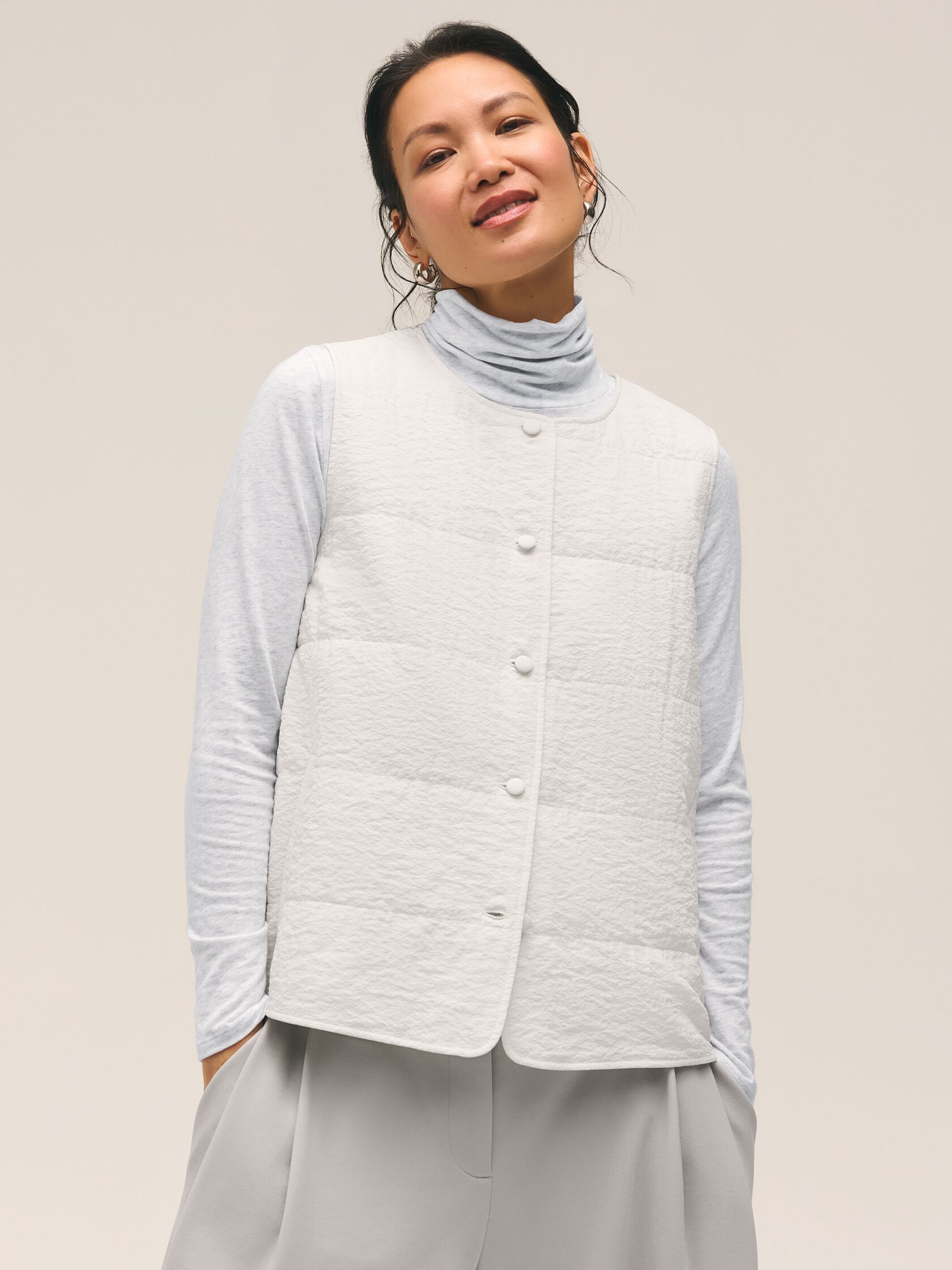 Silk Nylon Quilted Vest