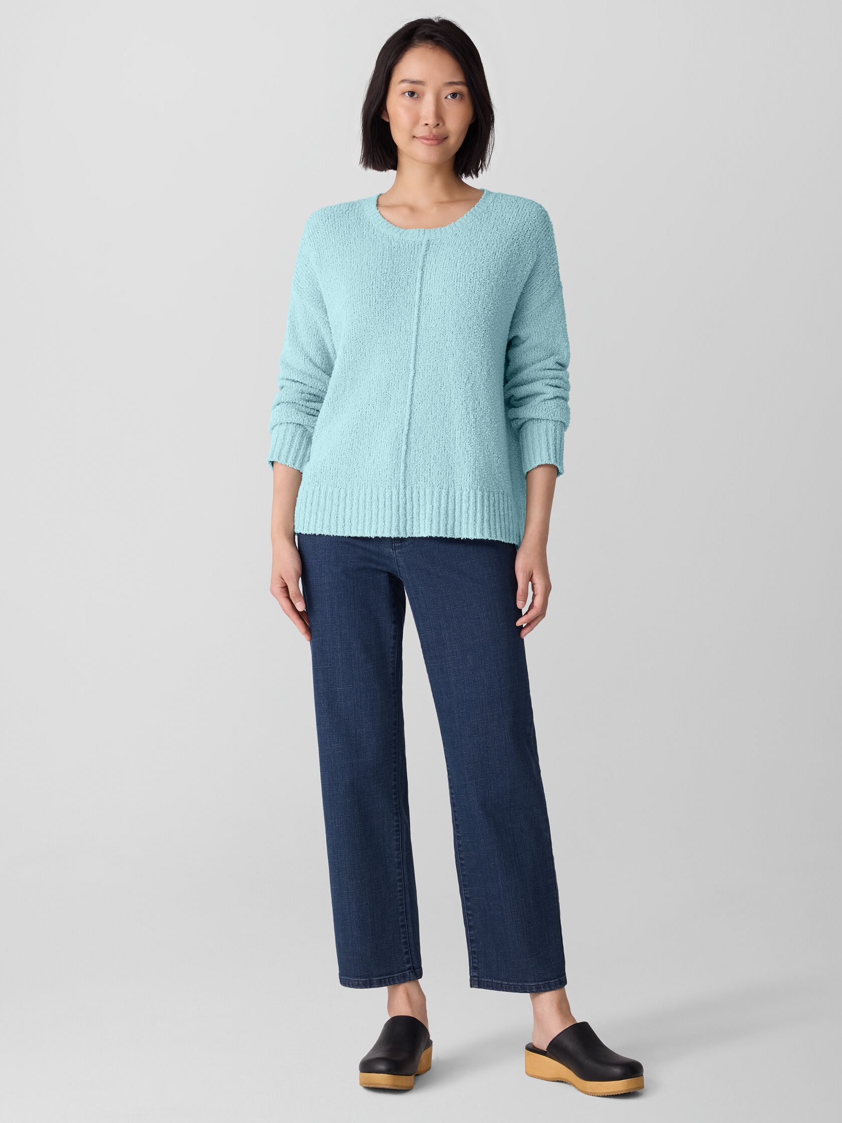 Cotton Fluff Crew Neck Top