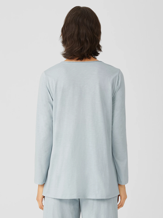 Slubby Organic Cotton V-Neck Sleep Top