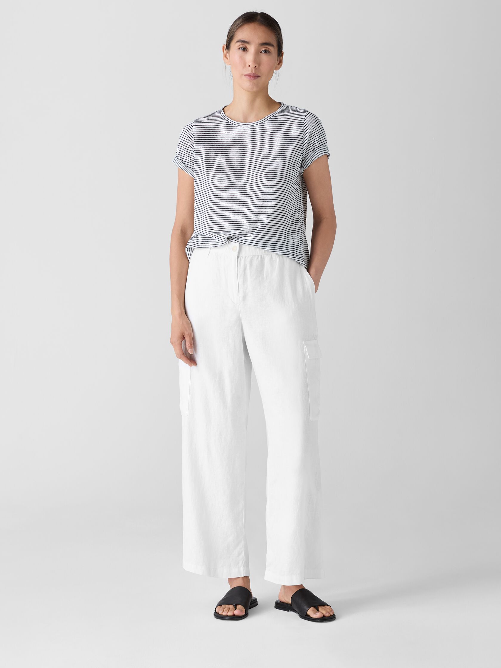 Picture of Organic Linen Cargo Pants - Women's