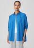 Washed Organic Cotton Poplin Classic Collar Long Shirt