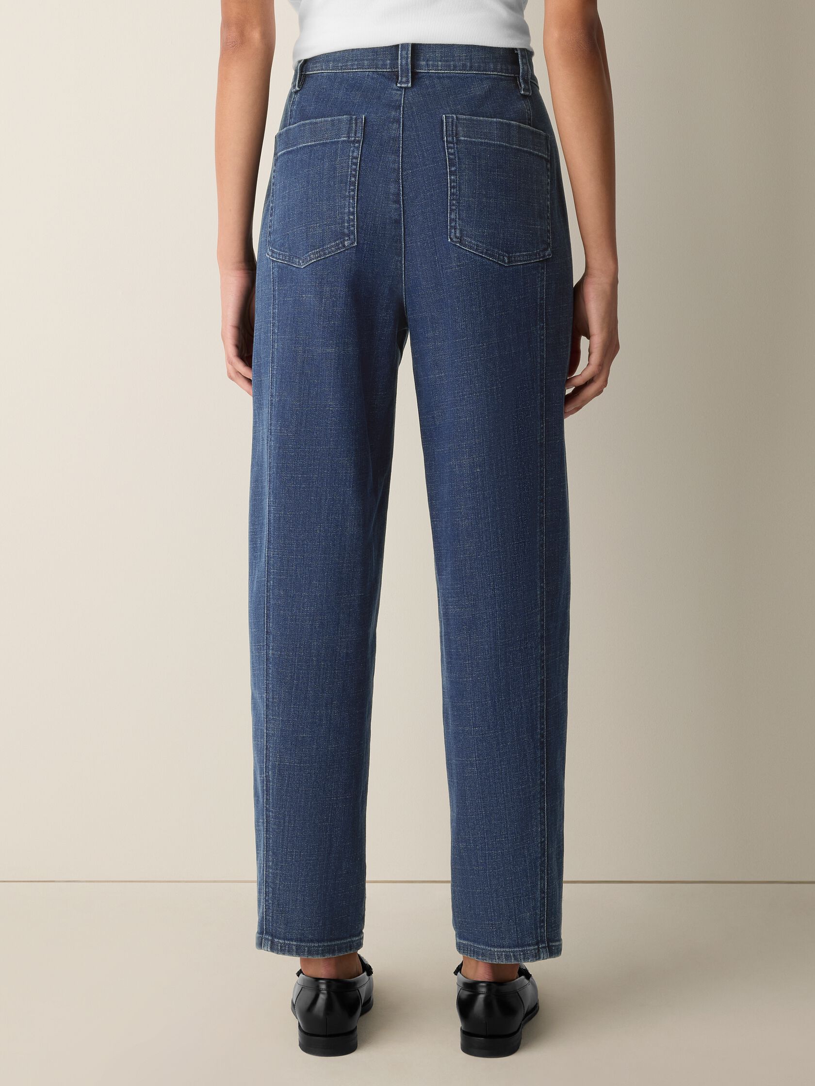 Cotton Stretch Denim Lantern Jean