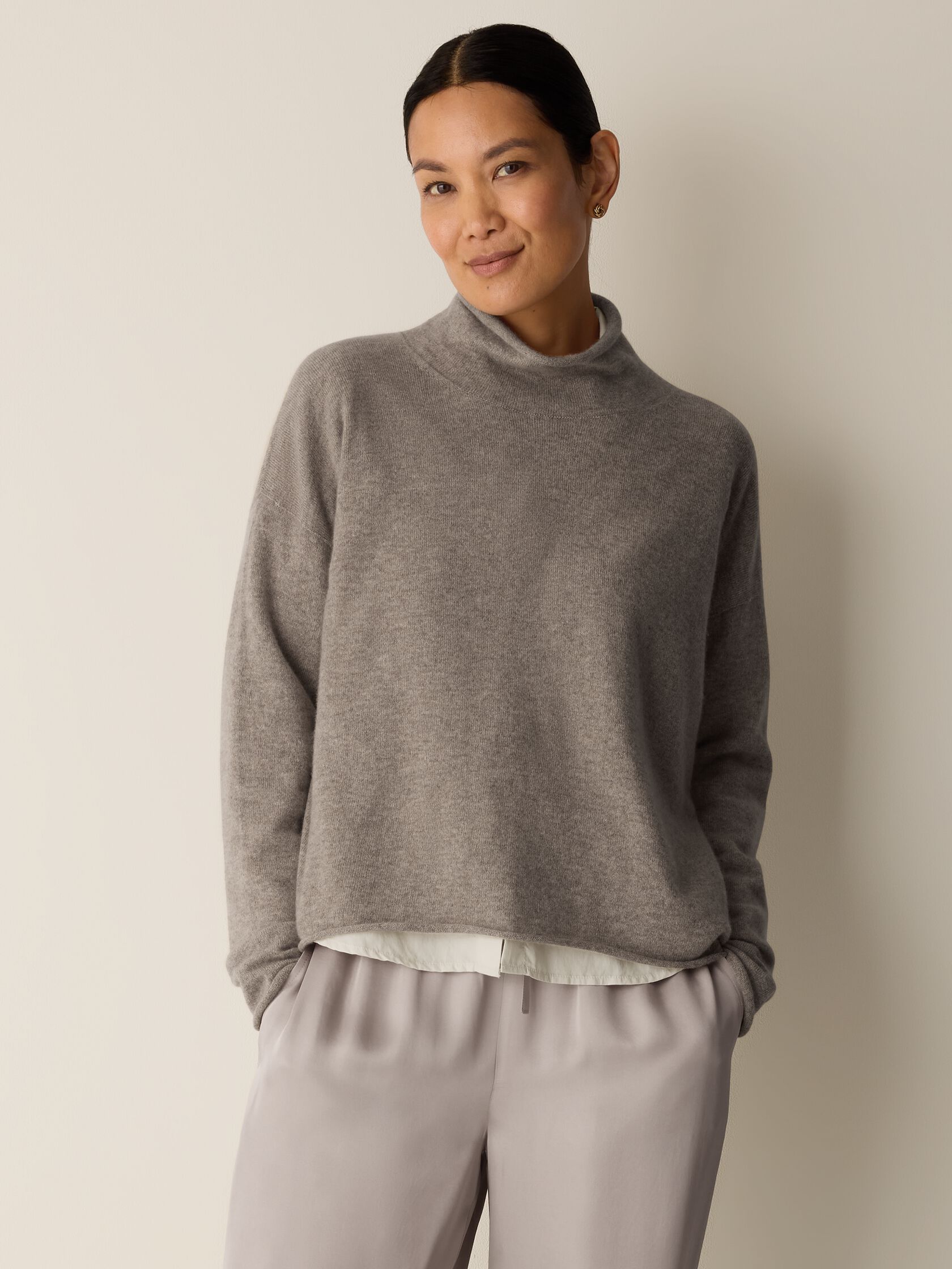 Italian Cashmere Turtleneck Top