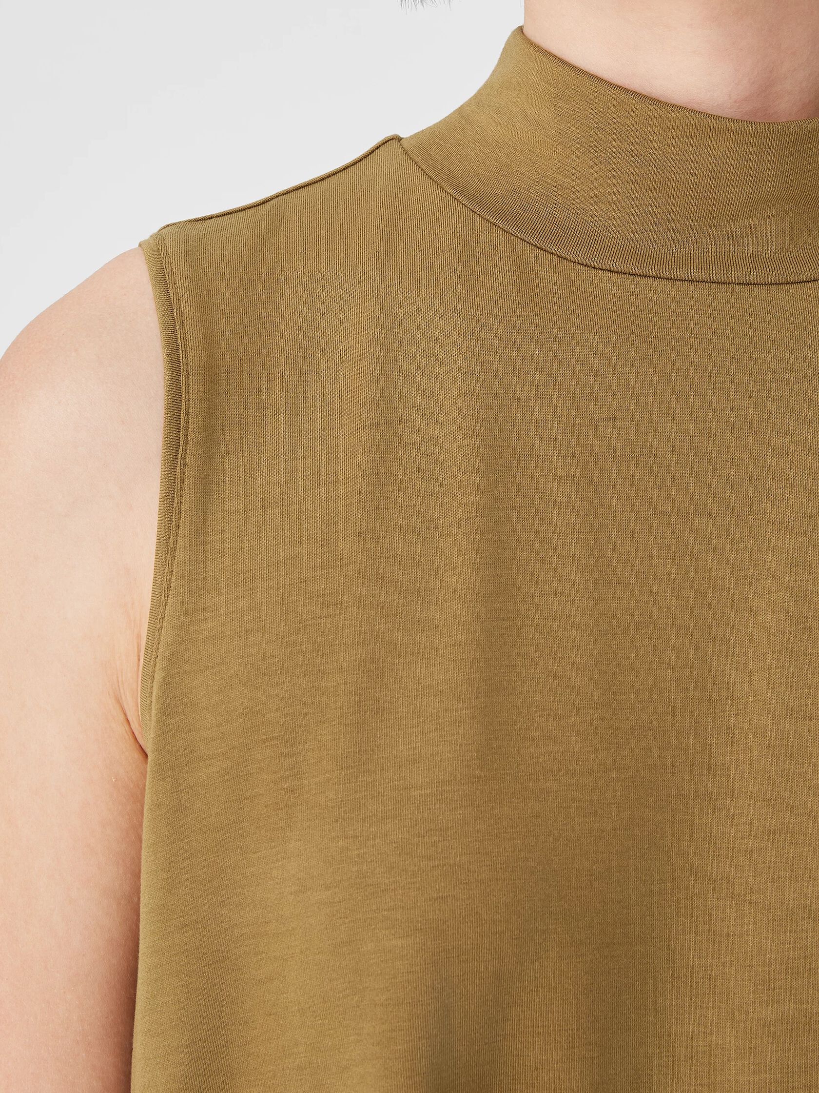 Fine Jersey Mock Neck Tank