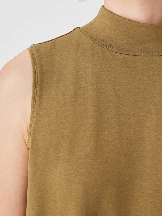 Fine Jersey Mock Neck Tank