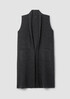 Lightweight Boiled Wool Shawl Collar Vest in Regenerative Wool