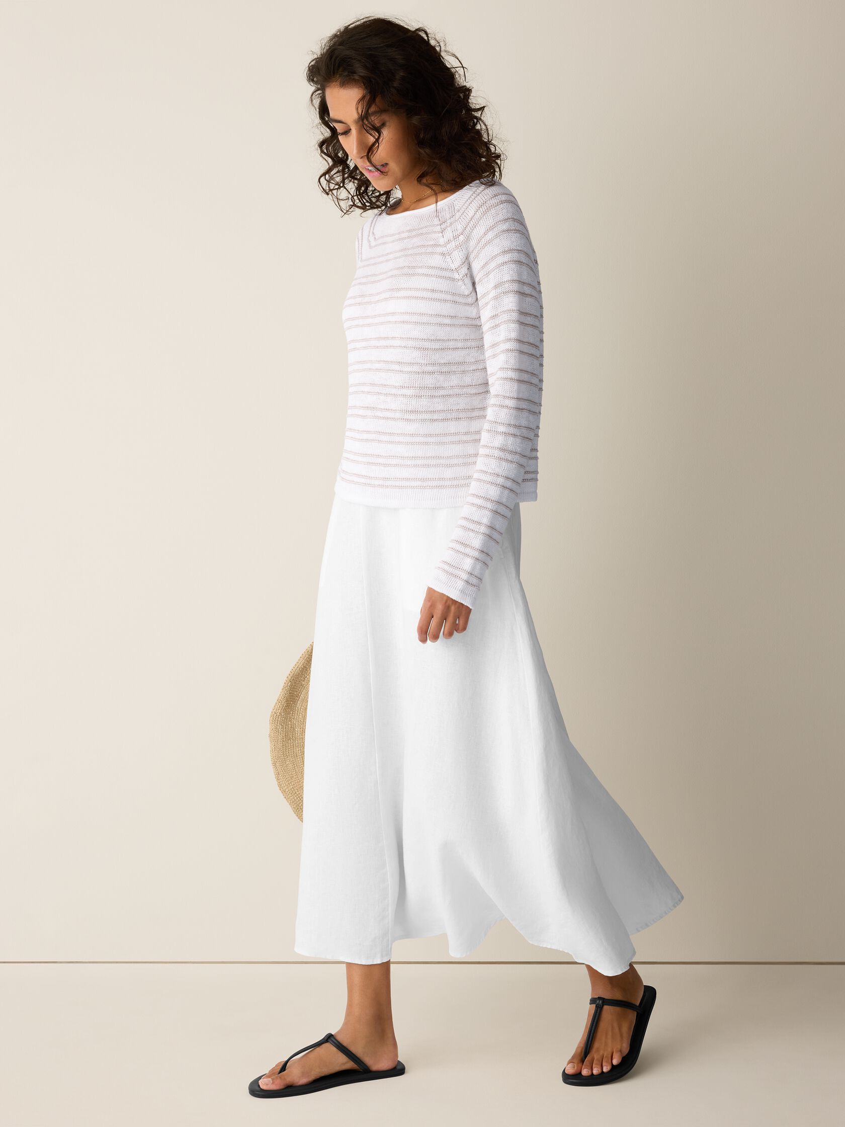 Organic Linen Half-Circle Skirt