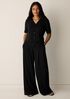 Stretch Jersey Knit Full-Length Wide Pant