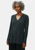 Ultrafine Merino V-Neck Tunic in Regenerative Wool