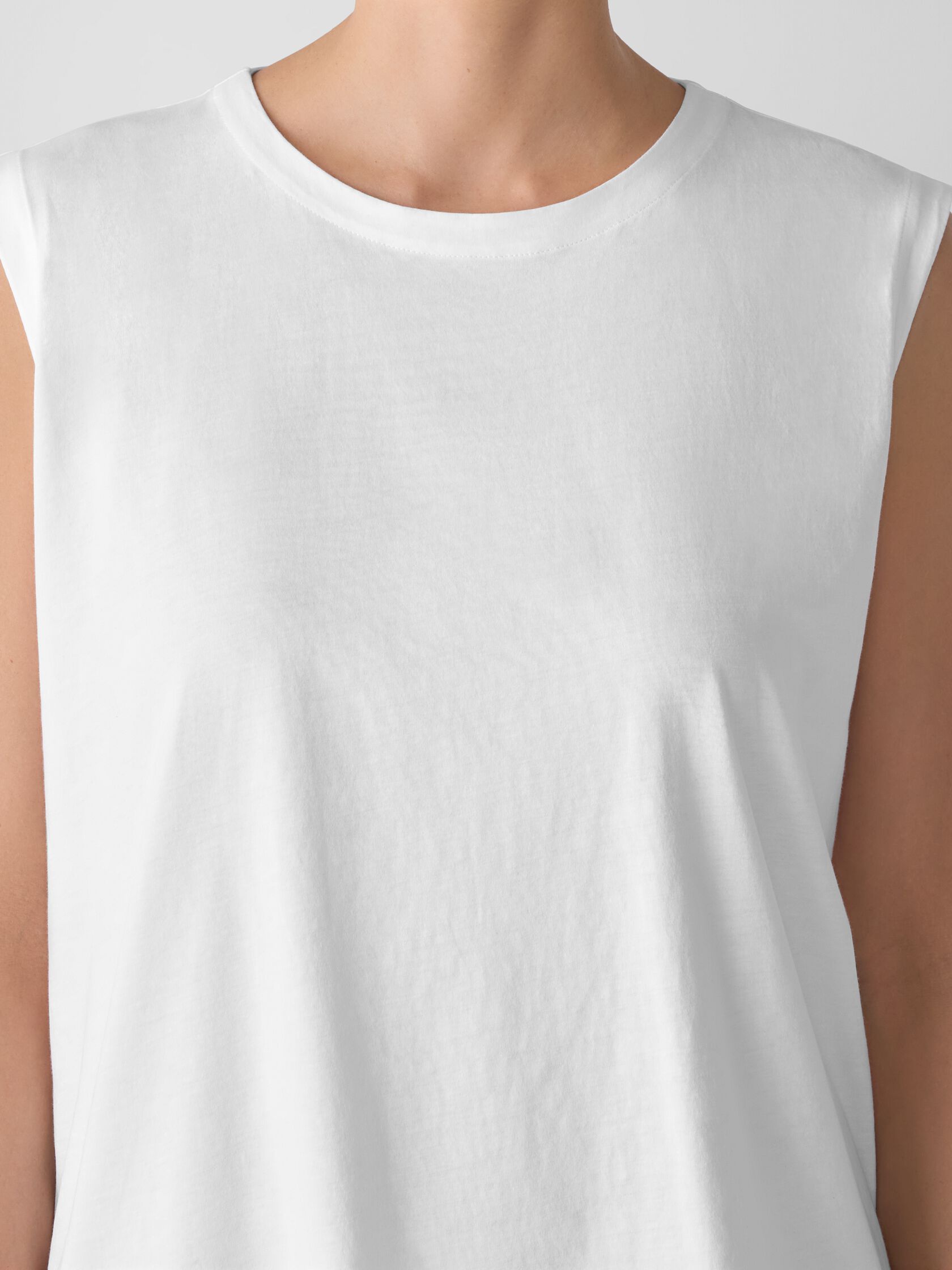Organic Pima Cotton Jersey Round Neck Tank