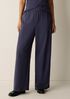 Pima Cotton Stretch Jersey Wide-Leg Pant