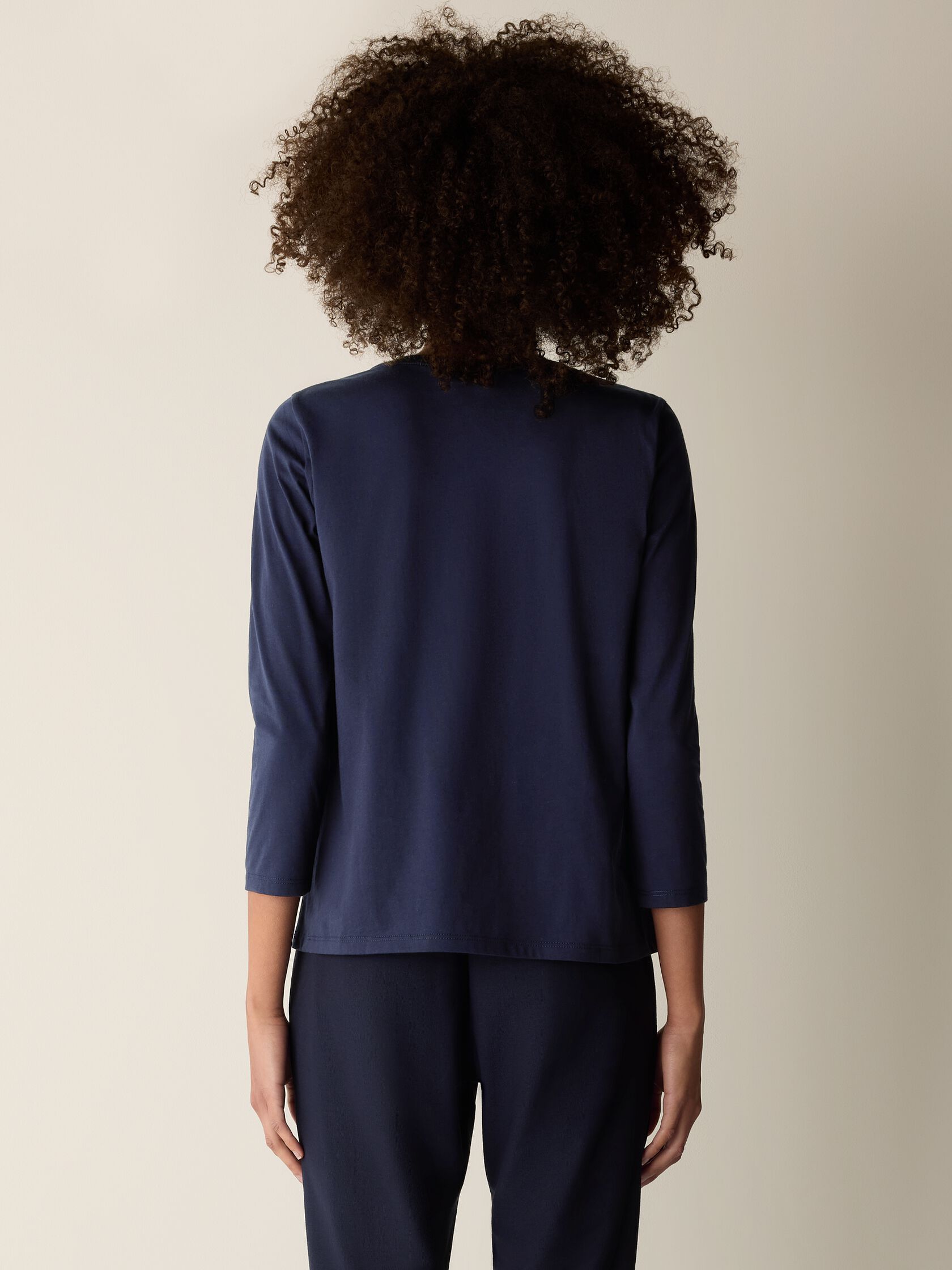 Organic Pima Cotton Jersey 3/4-Sleeve Tee