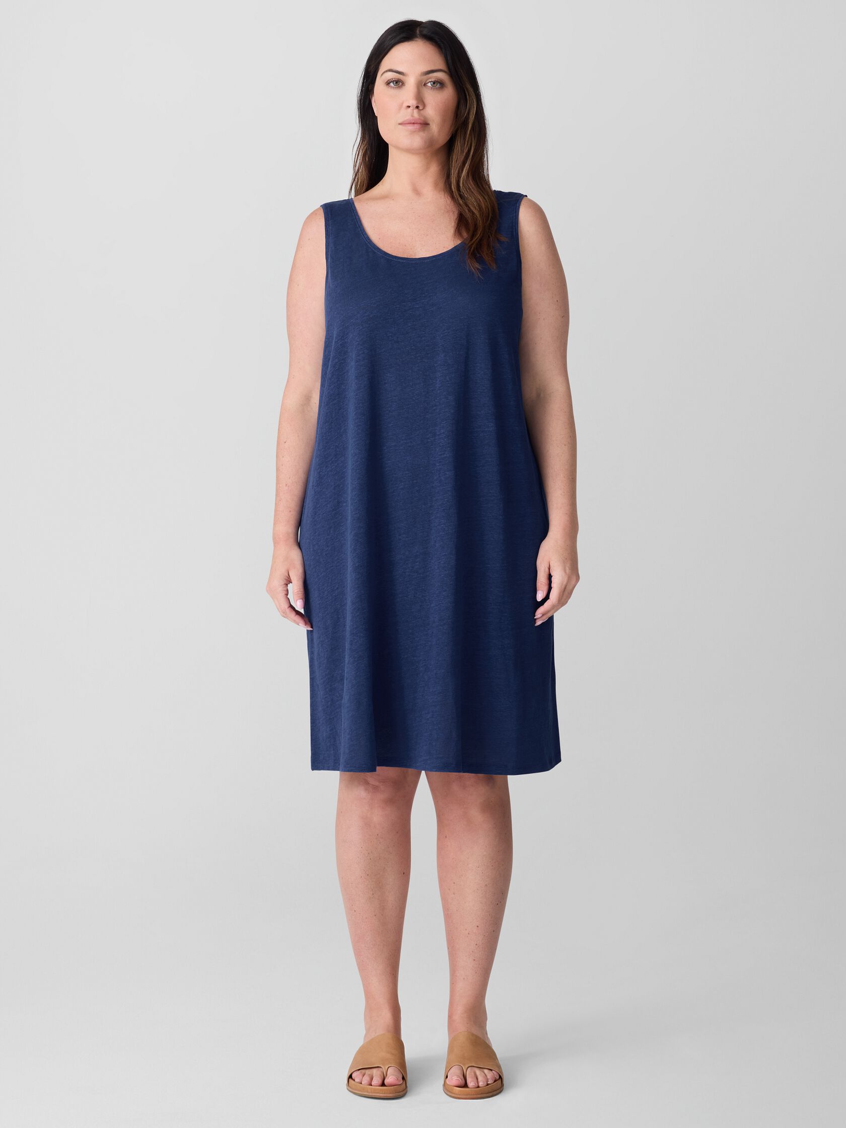 Organic Linen Jersey Tank Dress