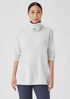 Cotton and Recycled Cashmere Turtleneck Long Top