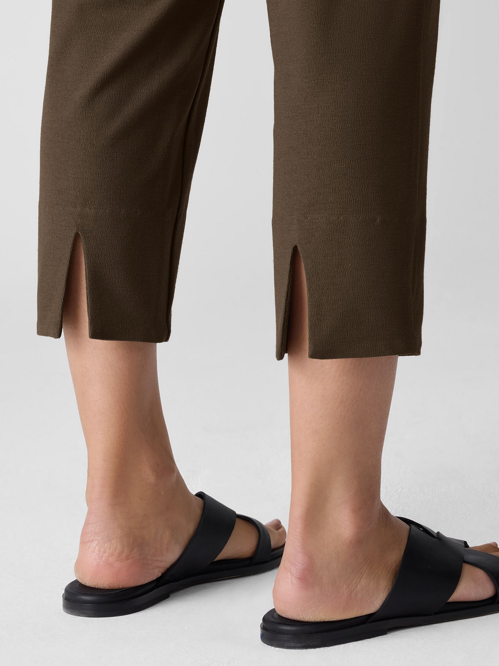 Washable Stretch Crepe Slim Pant