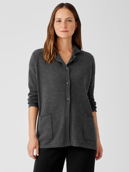 Cotton and Recycled Cashmere Cardigan