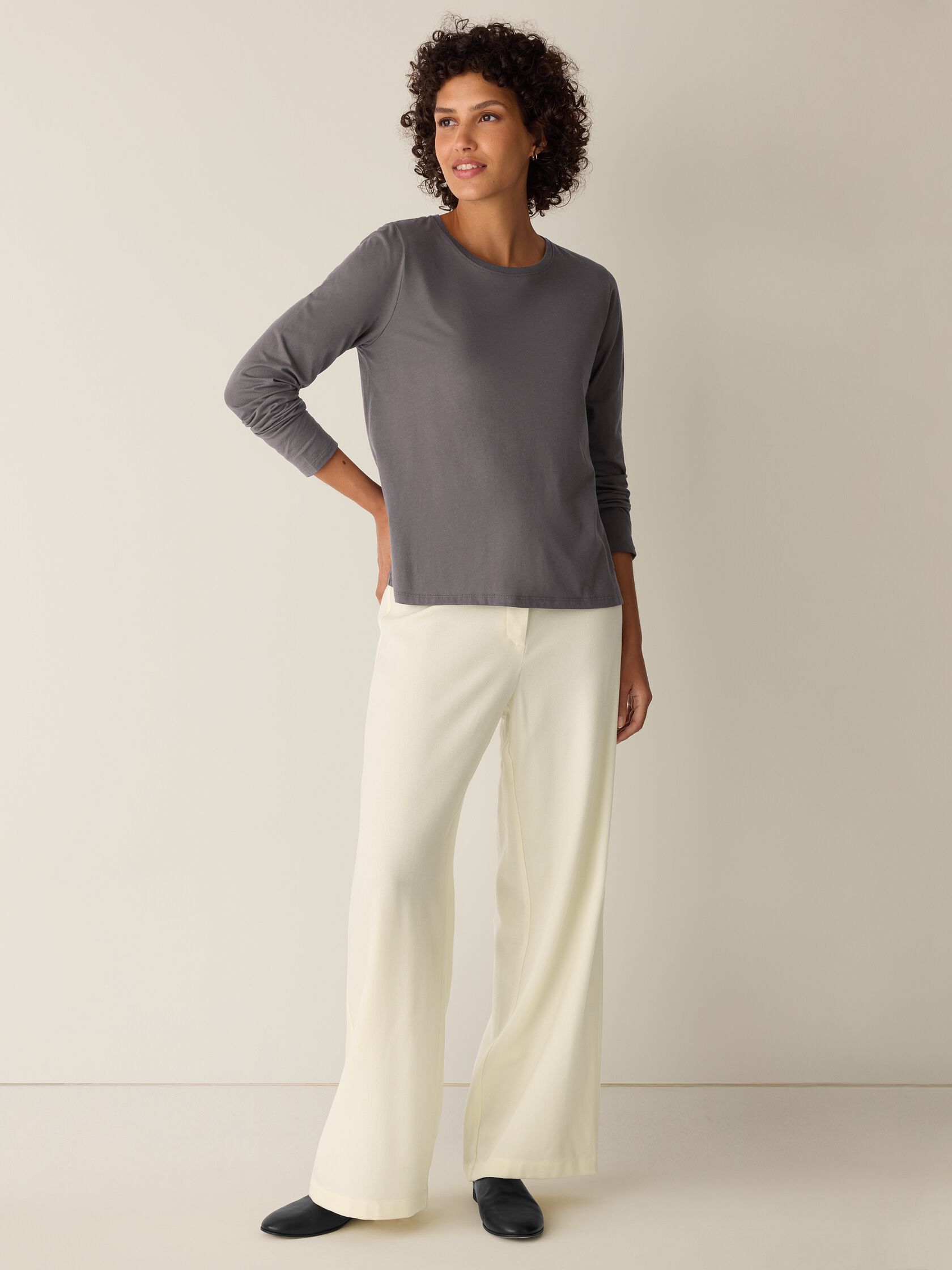 Organic Pima Cotton Jersey Long-Sleeve Tee