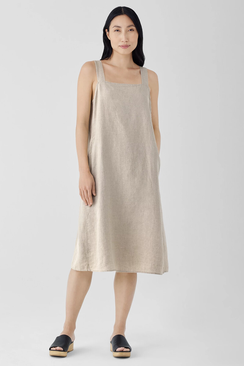 Organic Linen Square Neck Dress Organic Linen Square Neck Dress