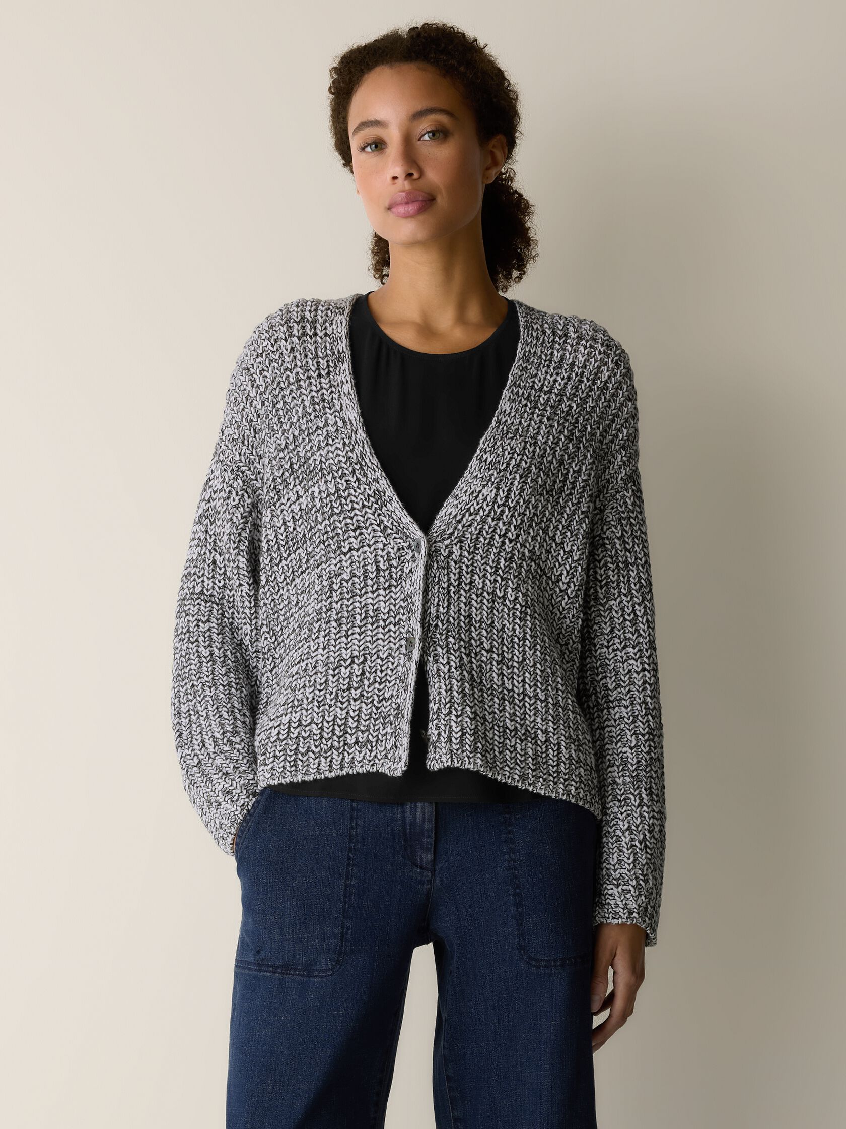 Peruvian Tri-Cotton Blend Cardigan