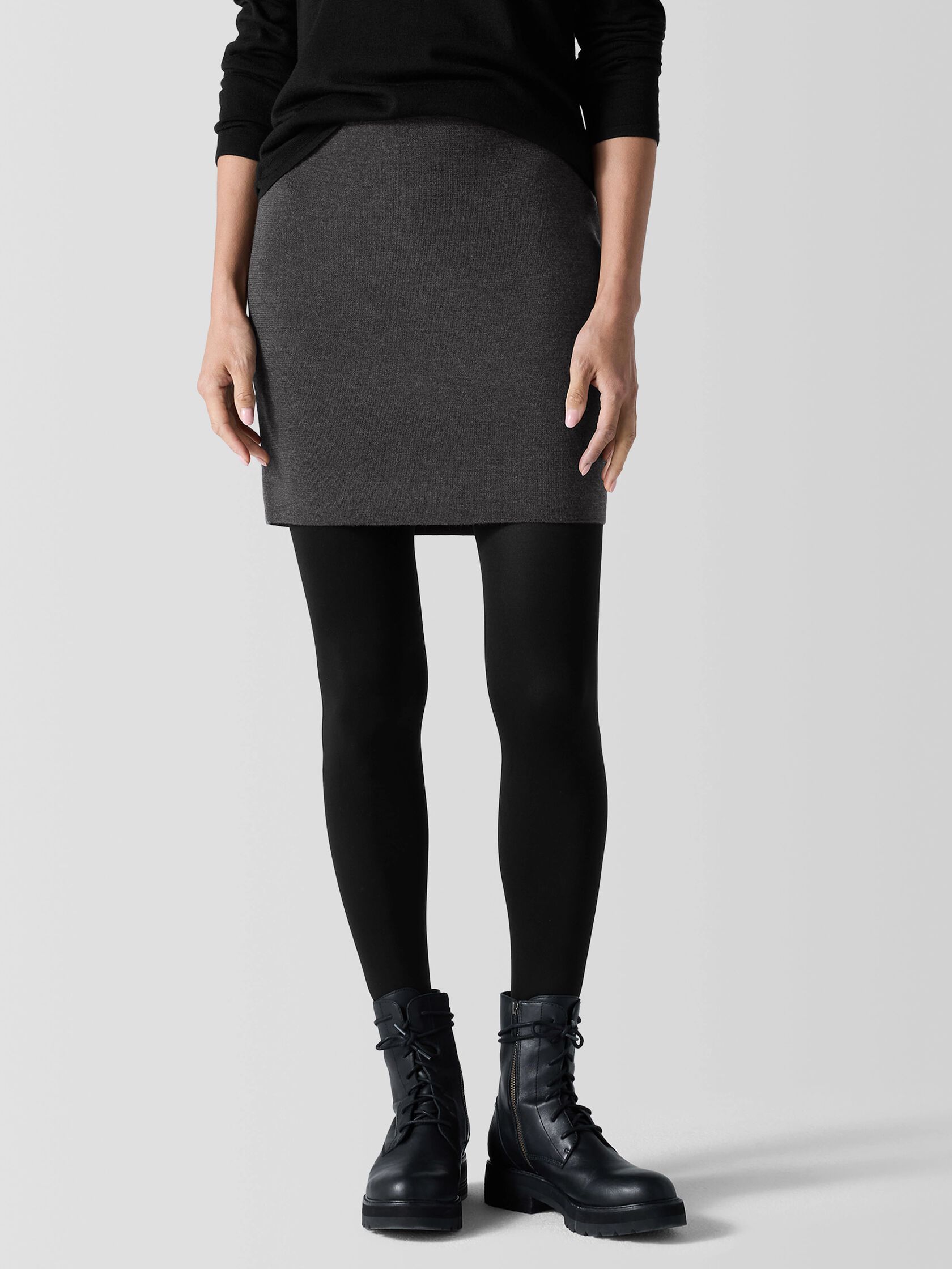Merino Mini Skirt in Regenerative Wool