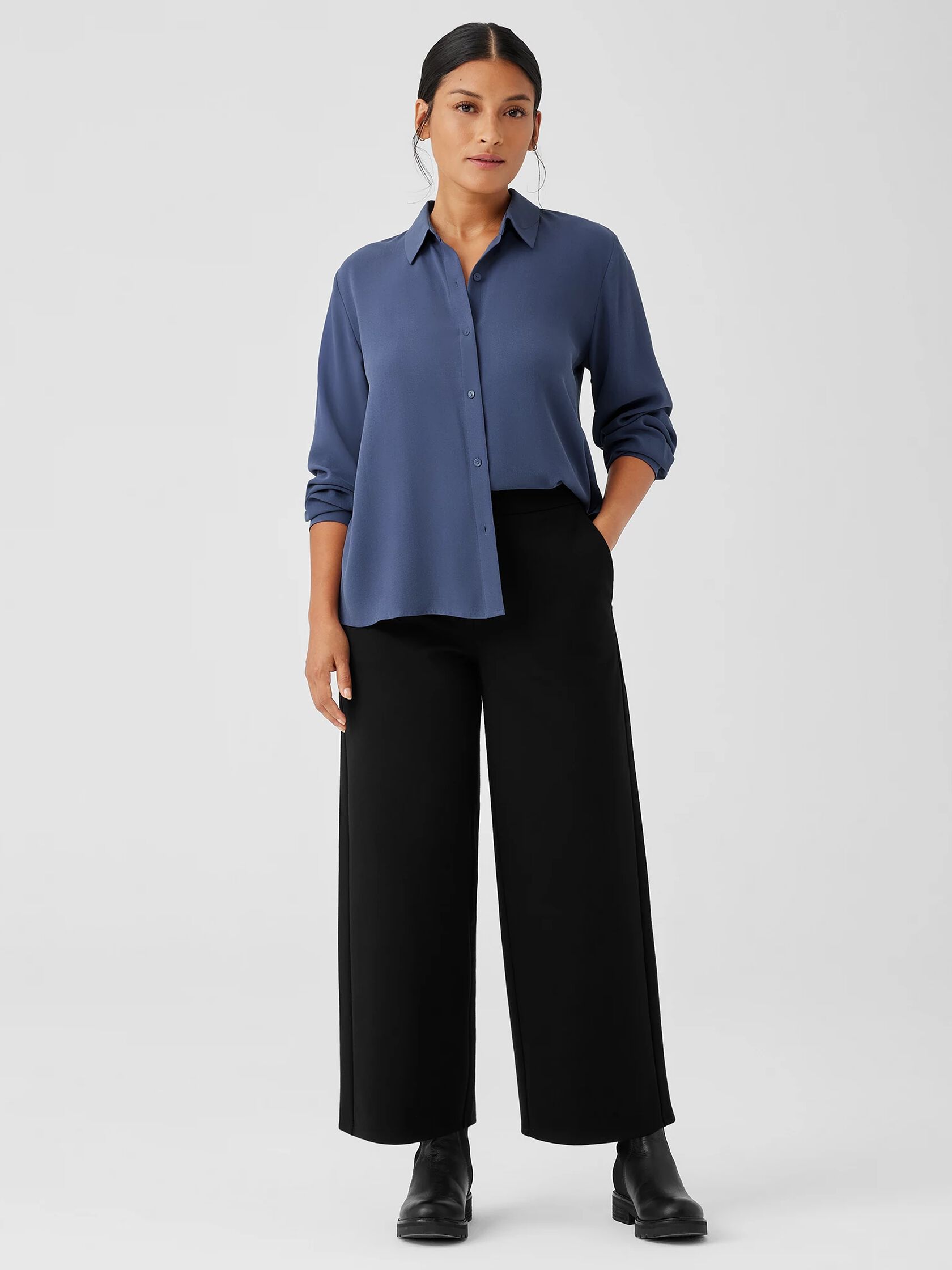 Washable Flex Ponte Wide-Leg Pant