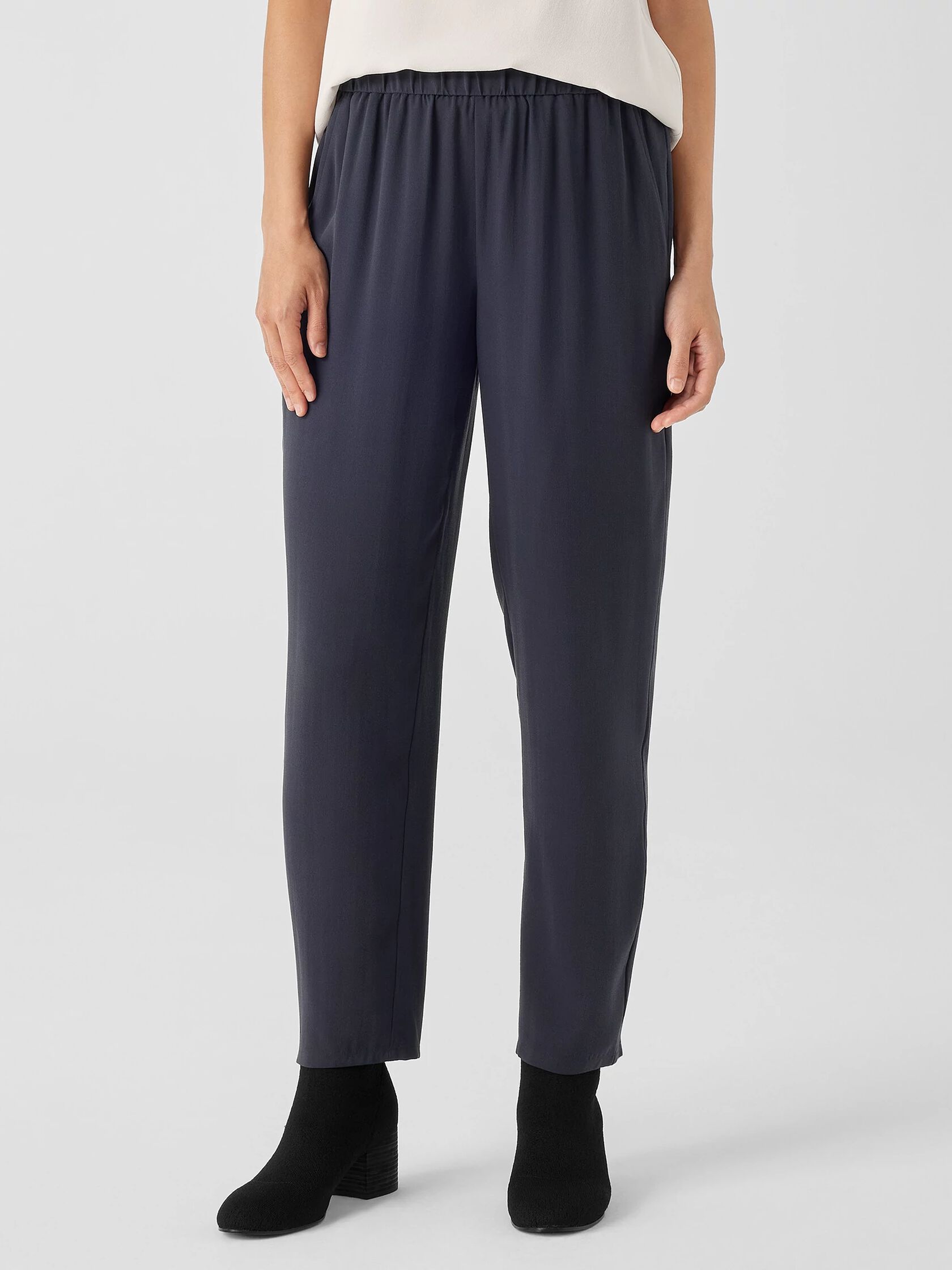 Silk Georgette Crepe Tapered Pant