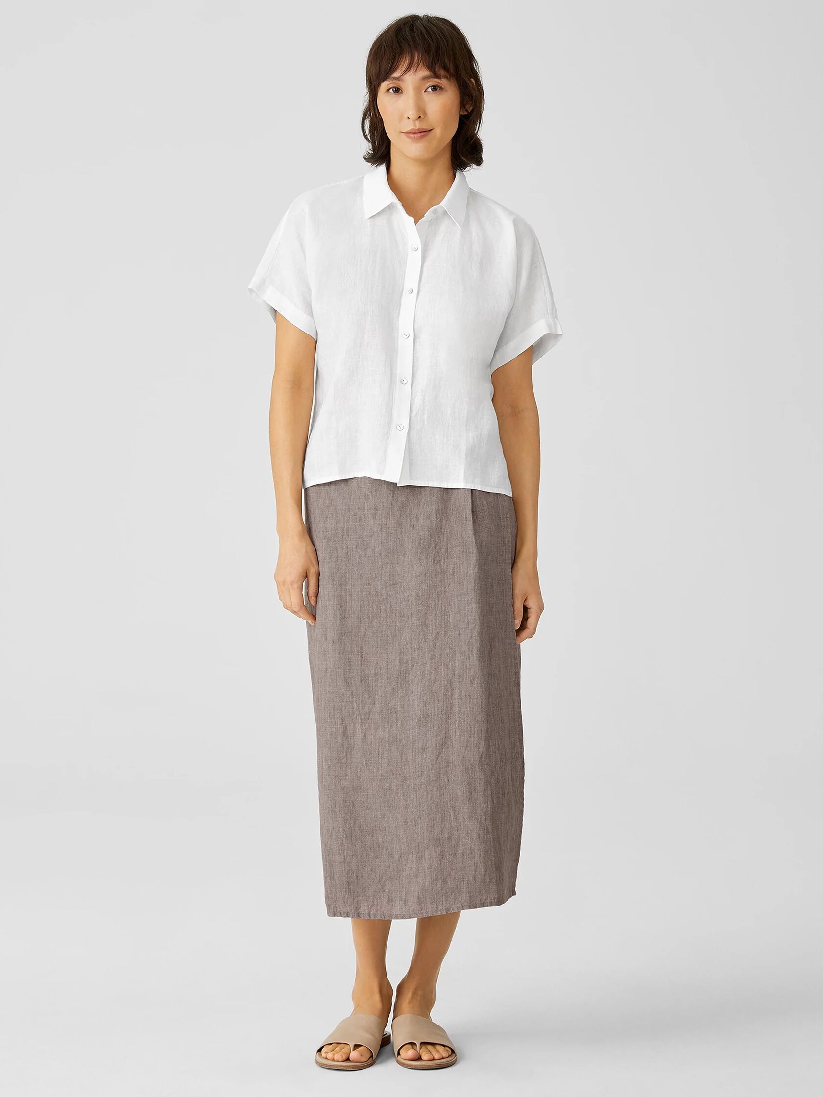 Organic Handkerchief Linen Short-Sleeve Shirt