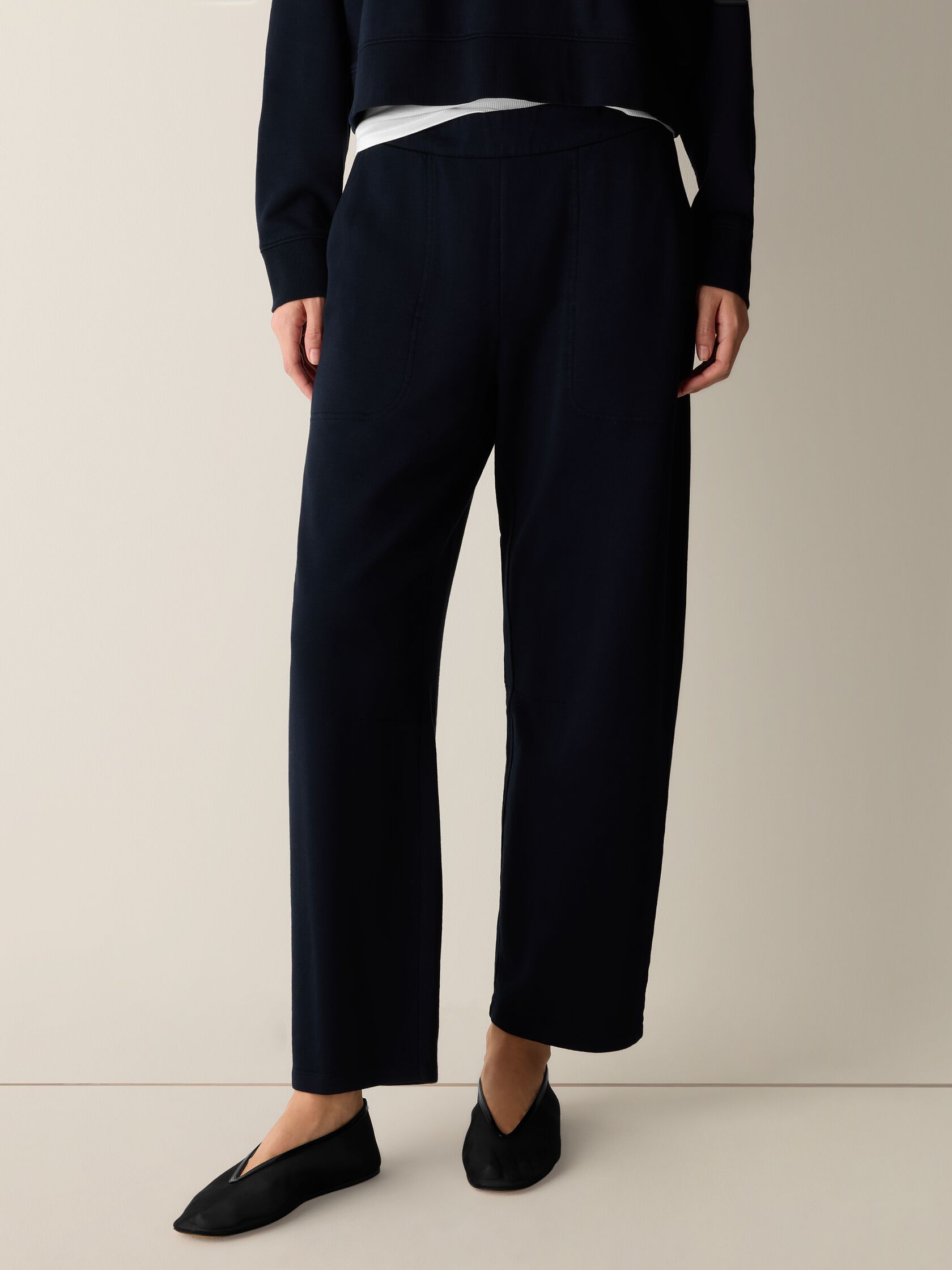 Garment-Dyed Organic Cotton Terry Arch Pant
