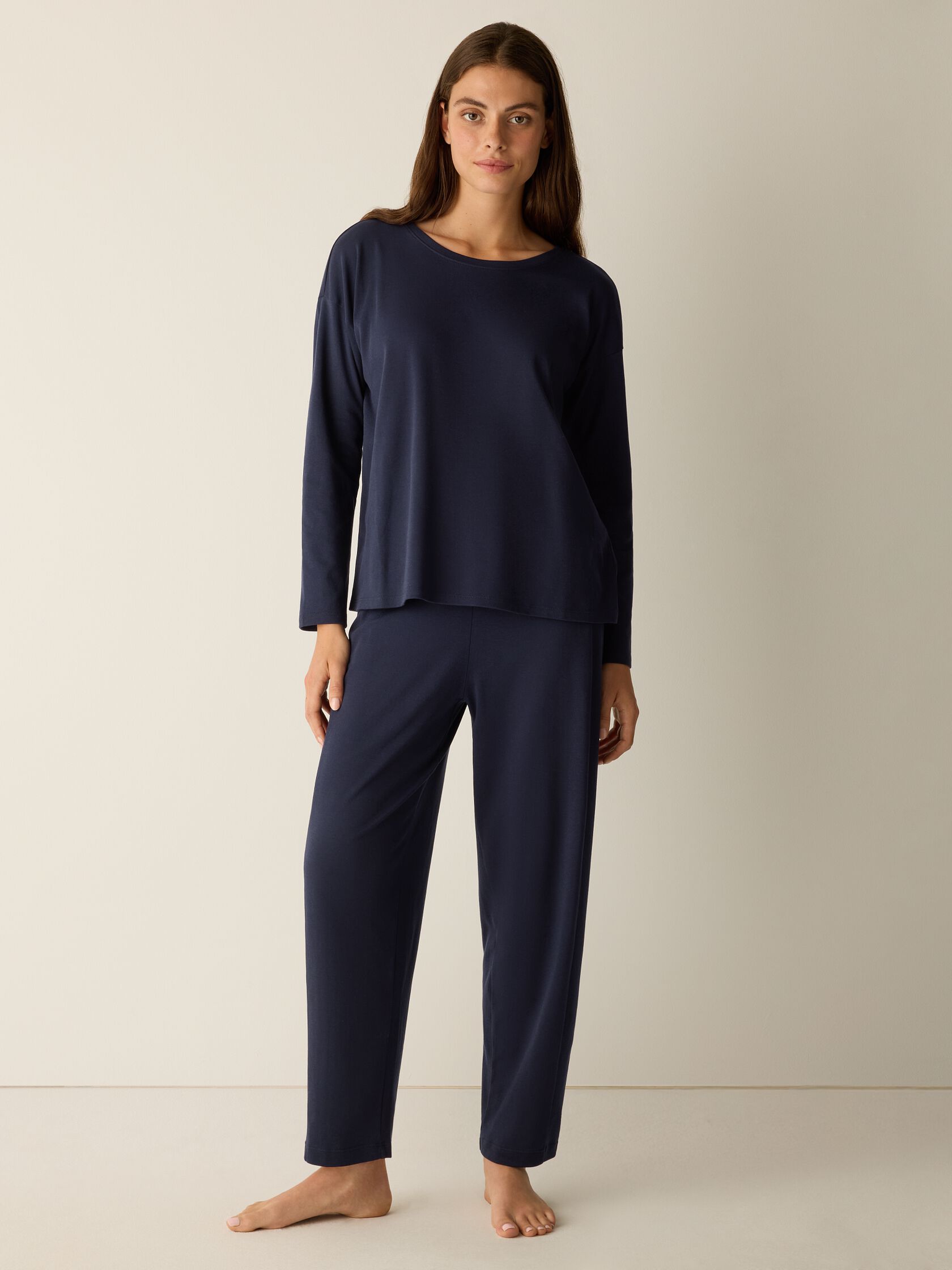 Organic Cotton Interlock Jewel Neck Sleep Top