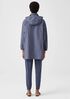 Light Cotton Nylon Stand Collar Long Coat
