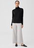 Pima Cotton Blend Turtleneck Top