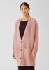 Mohair Plush Melange V-Neck Cardigan