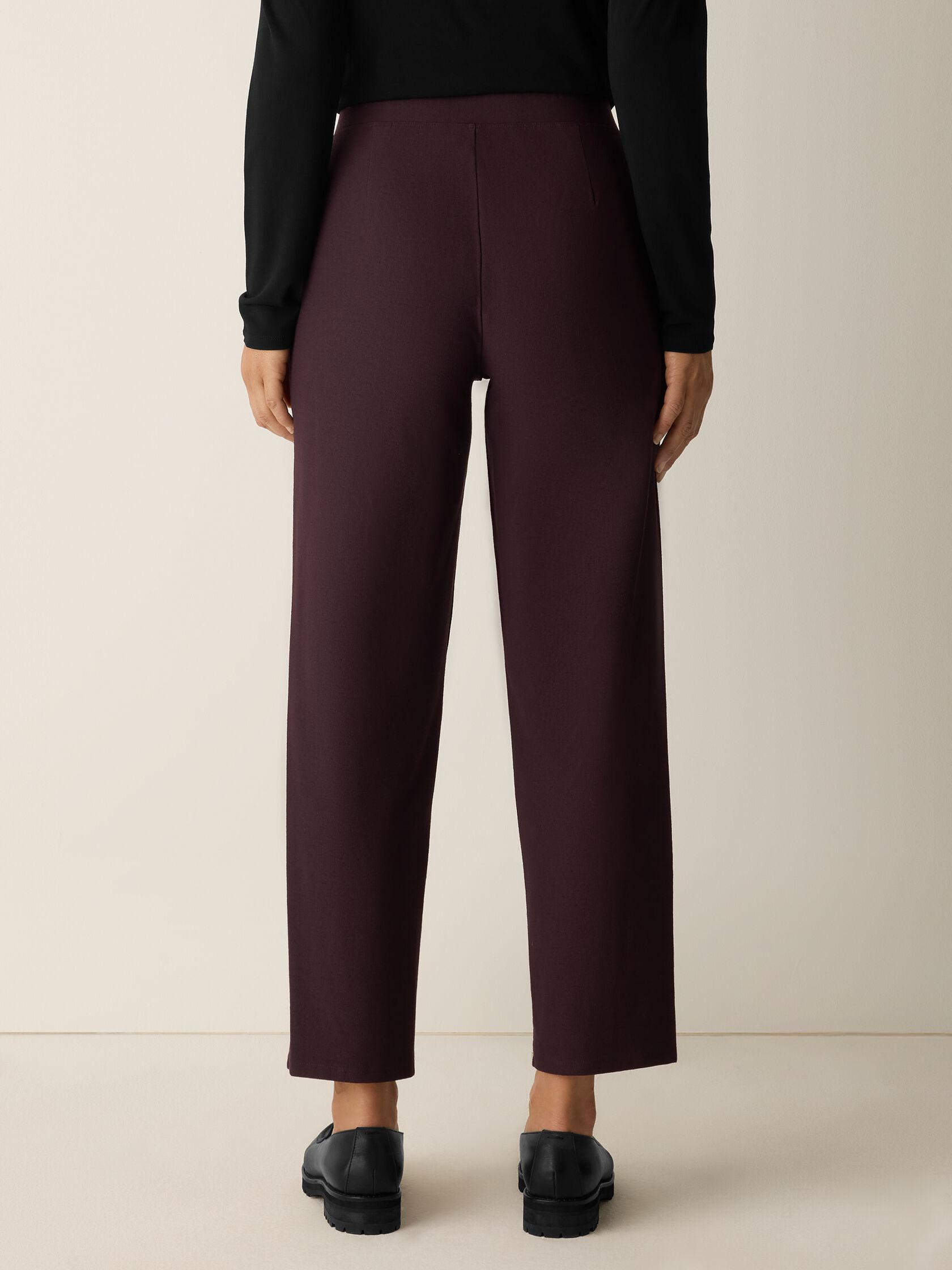 Washable Stretch Crepe Straight Pant