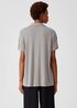 Sueded Cupro Knit Short-Sleeve Long Shirt