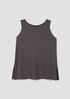 Silk Georgette Crepe Ballet Neck Long Tank