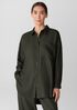 Silk Twill Classic Collar Long Shirt