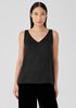 Sandwashed Cupro V-Neck Tank