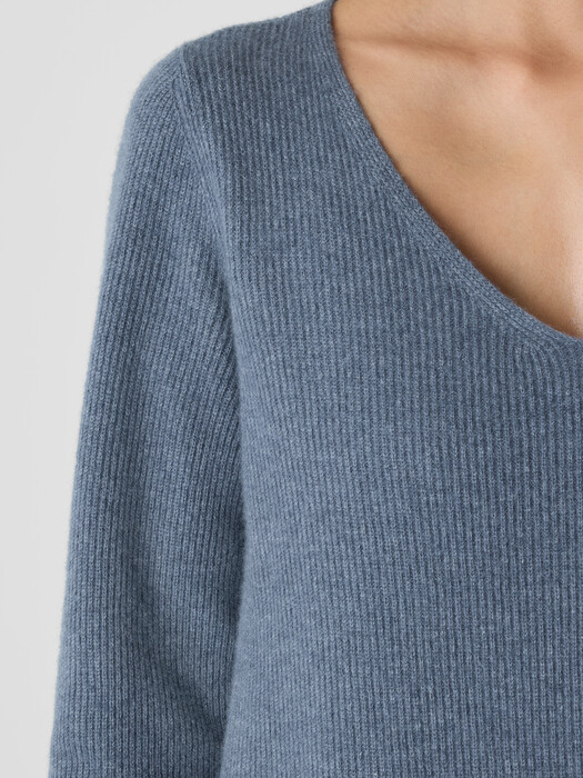 Italian Cashmere V-Neck Top