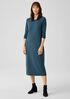 Stretch Jersey Knit Jewel Neck Dress