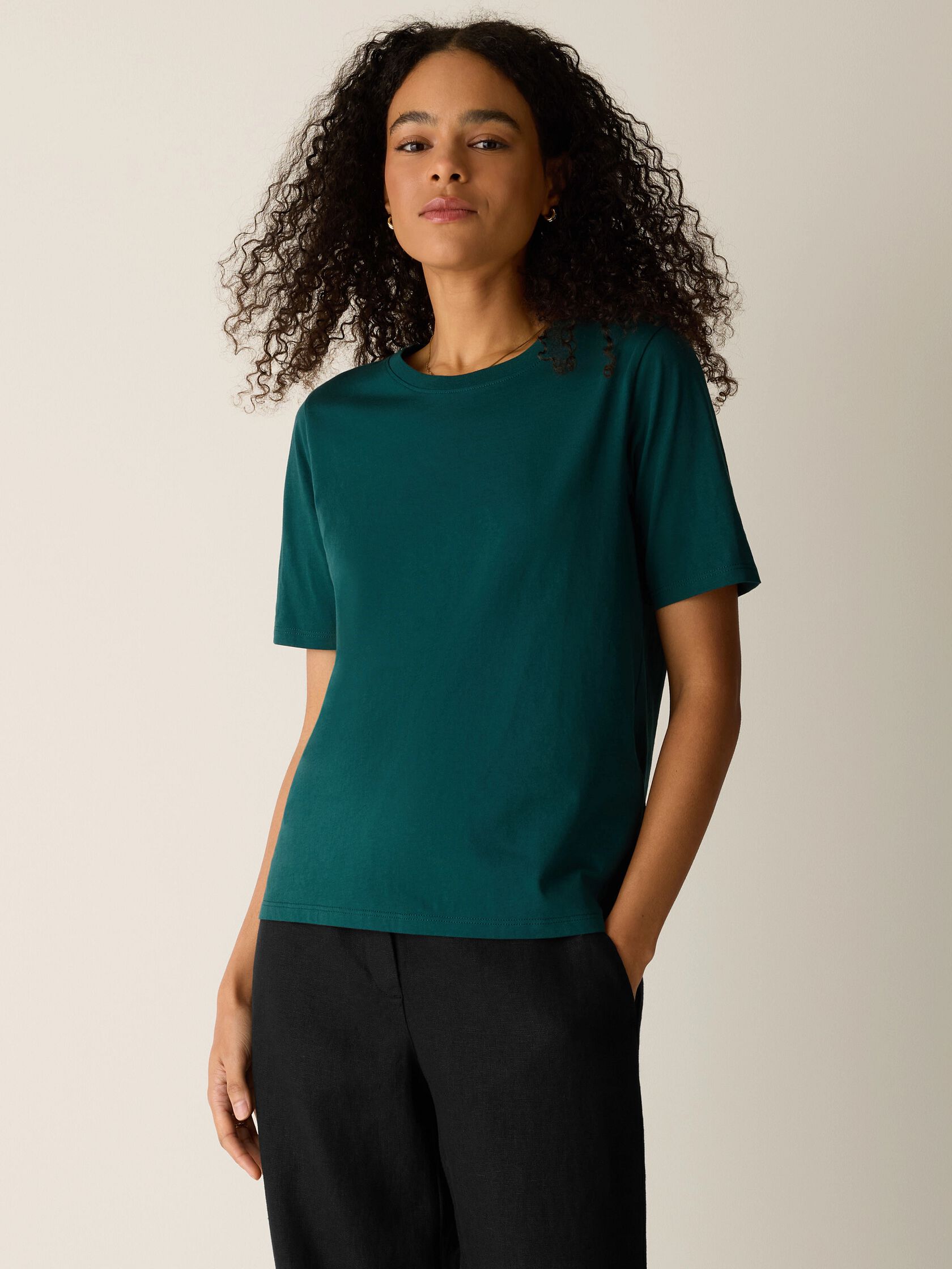 Organic Pima Cotton Jersey Round Neck Tee